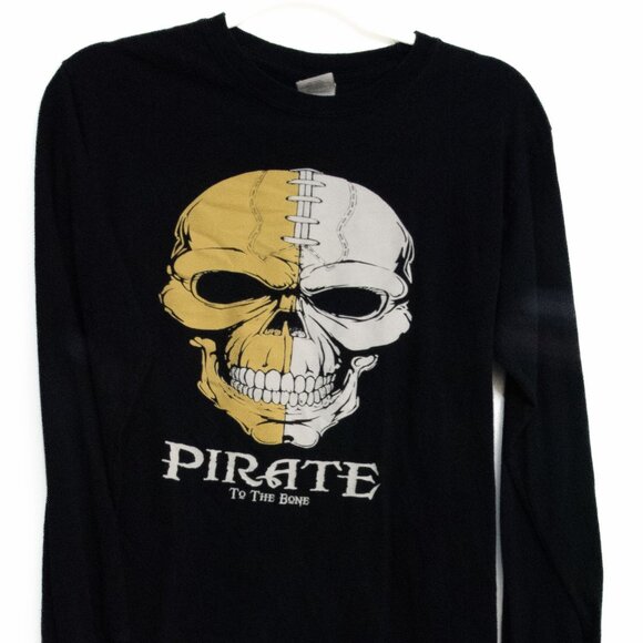 Pirate To The Bone Long Sleeve Tee Skeleton Graphic - Picture 4 of 8